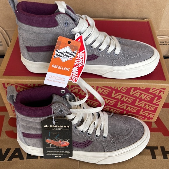 Vans Sk8-Hi MTE Forest Gray/Prune sneakers WMNS - Picture 2 of 16